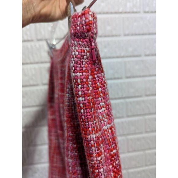 Kasper Women's Variegated Pink Acrylic Tweed Fit Flare Skirt Size 2P - Picture 6 of 8